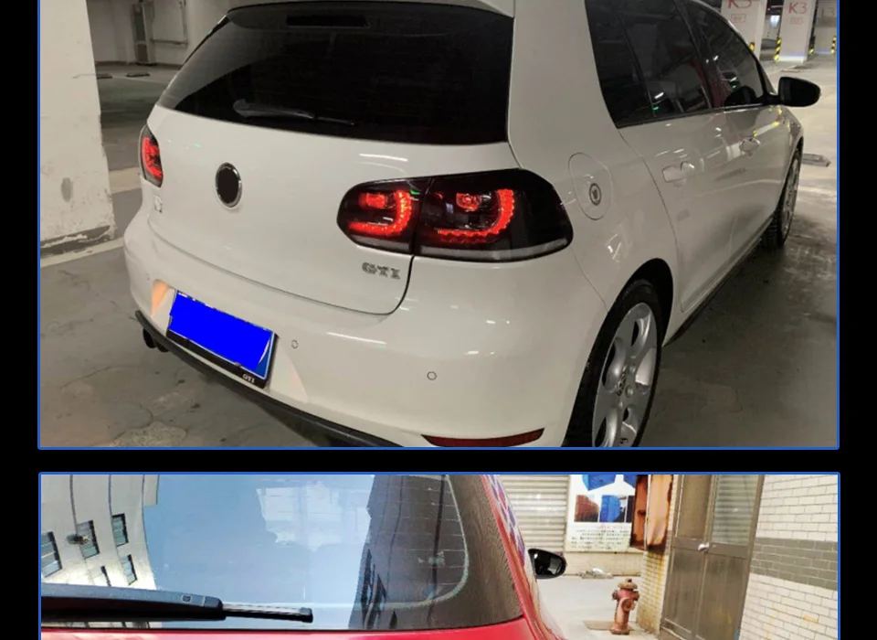 Задний фонарь для VW Golf 6 2009-2012 R20 MK6 светодиодный задние фары, противотуманные фары Габаритные огни DRL Тюнинг автомобилей, автомобильные аксессуары