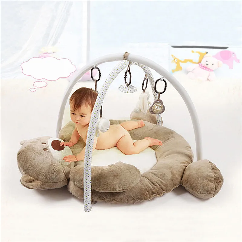 Мультяшный медвежонок складной детский коврик для ползания круглый мягкие