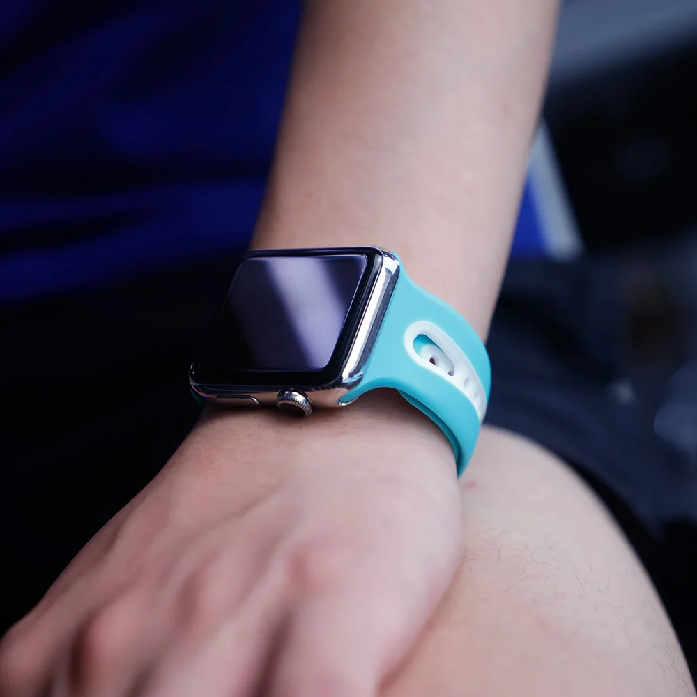 Хохлатый ремешок для часов аpple для apple watch 4 3 band 44 мм iwatch band 42 мм correa apple watch 38 мм 40 мм спортивные силиконовые ремешки для часов