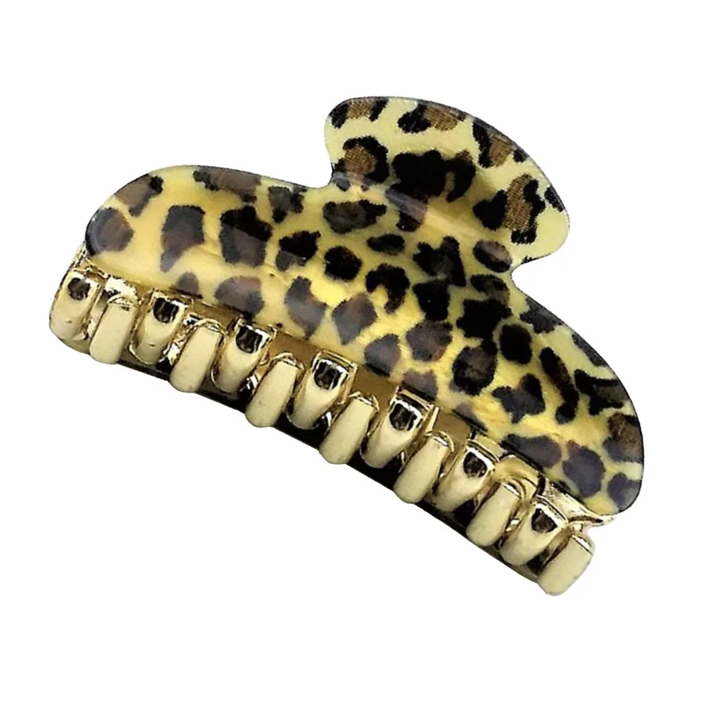 Women Leopard Large Hair Claw Grip Clips Pin Clamps Clasp Makeup Tools |