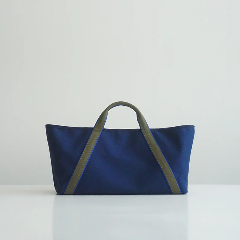 

Exaggerated horizontal large capacity tote bag one shoulder 24 amp heavy weight canvas Handbag casual Japanese Korean style Bag