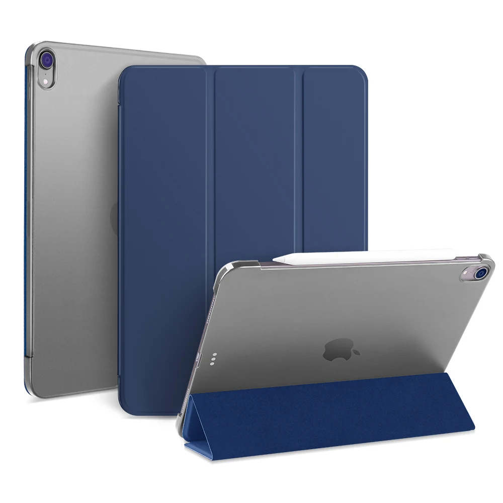 Жесткий Чехол для iPad Pro 12 9 дюйма 2018 из искусственной кожи Магнитный смарт-чехол