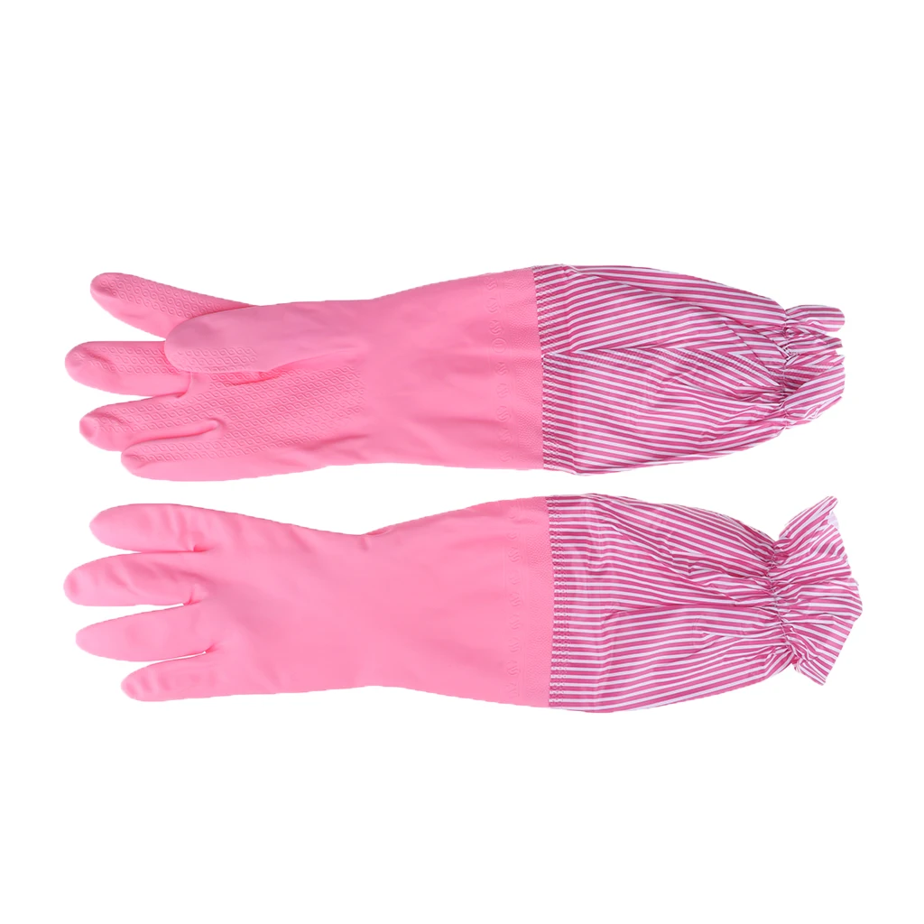 

Rubber Cleaning Gloves Waterproof Reuseable Kitchen Dishwashing Gloves