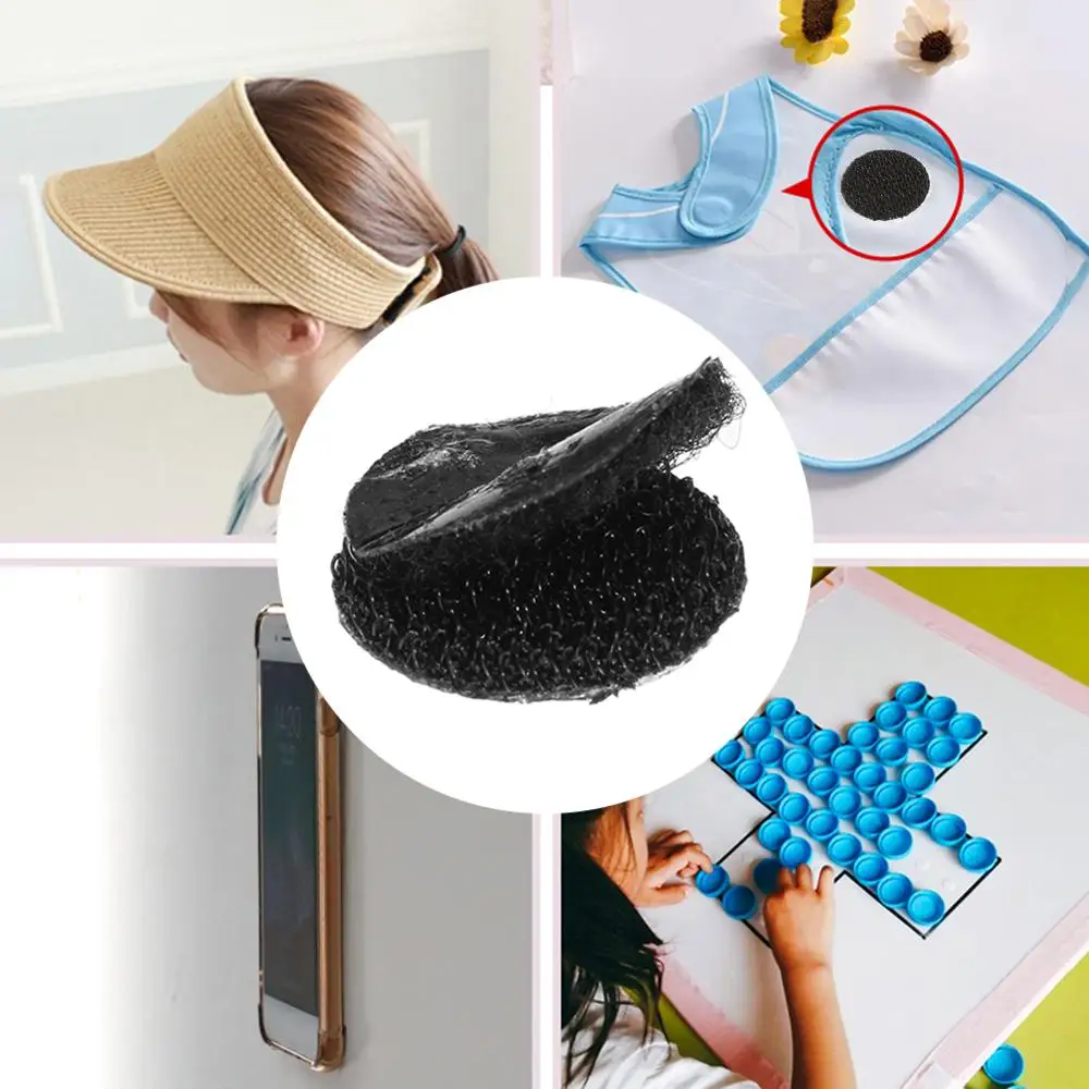 Самоклеящиеся Застежки-липучки нейлоновые крепления с крючками белые черные