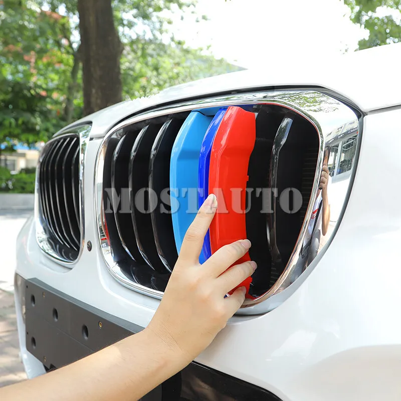 Для BMW X3 G01 X4 G02 ABS передняя Решетка Вставка накладка 2018-2021 3 шт. автомобильные