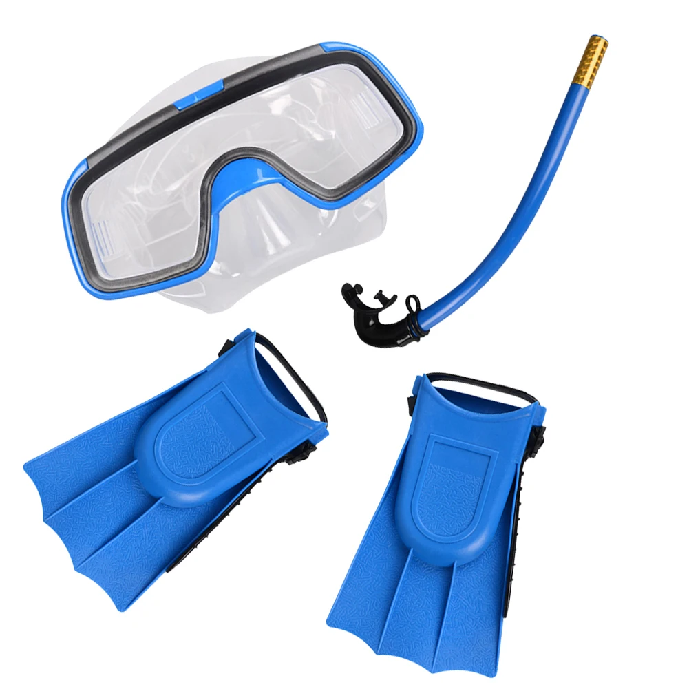 

3 шт./компл. детские очки для дайвинга, плавательные очки, дыхательные трубки, ласты, снаряжение для подводного плавания, Комплект Безопасног...