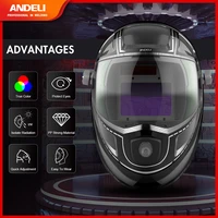 andeli auto darkening welding helmet adl ma900vl e adjustable mig tig mma cut welding mask with led light for welding machine