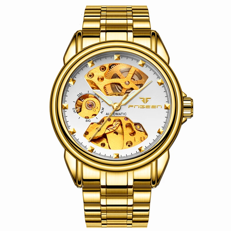 Часы наручные мужские автоматические модные деловые механические полностью