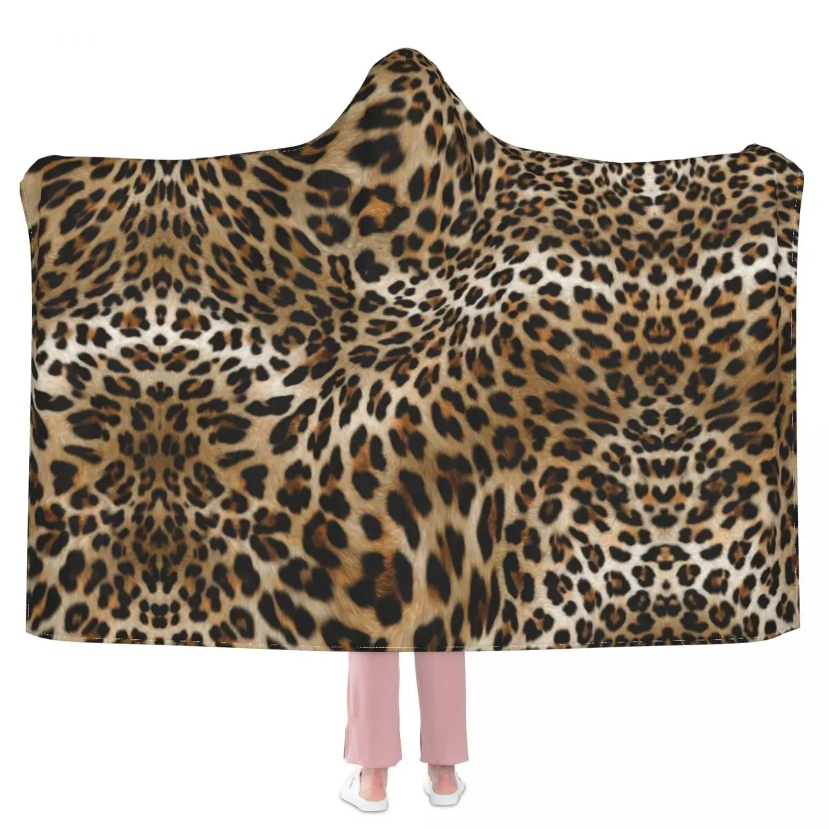 Модное одеяло с леопардовым рисунком дешевое удобное покрывало капюшоном