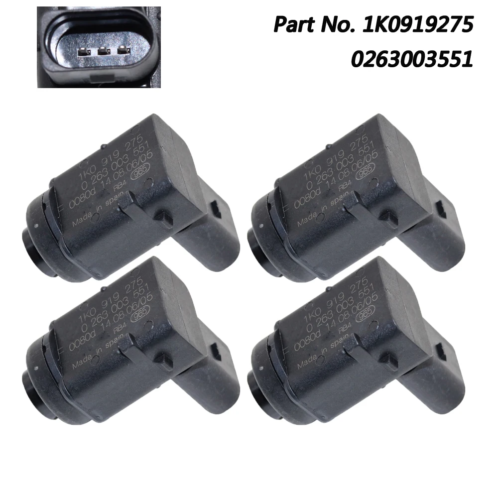 4 шт. OEM 1K0919275 PDC датчик парковки для Volkswagen Audi Porsche Cayenne 0263003551 1U0919275 1J0919275 3D0998275A
