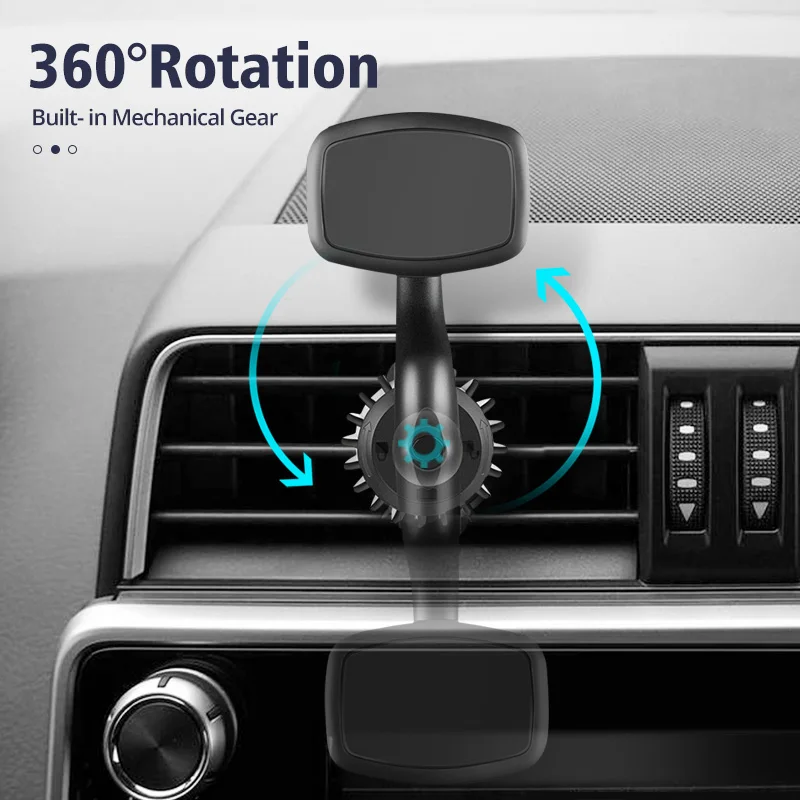 car bracket car phone holder with multifunctional 360 degree rotating air outlet magnetic buckle type car phone holders stands free global shipping