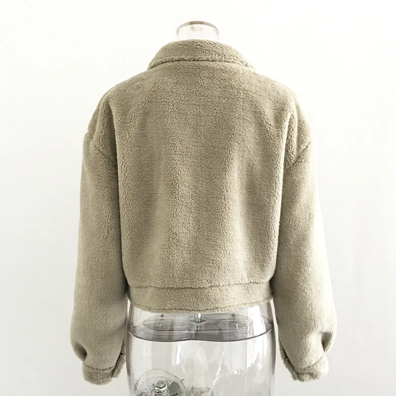 

Autumn Winter Faux Fur Women 2020 Casual Warm Soft Fur Jacket Plush Overcoat Pocke