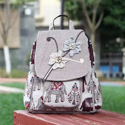 

New coming Bohemian shopping string appliques cover backpacks!Nice bohemian prints women casual backrack All-match hasp backruck