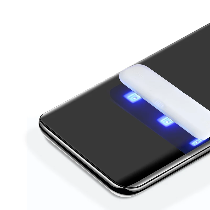 9H изогнутое прозрачное полное покрытие жидкое УФ Клей закаленное стекло для Vivo Nex