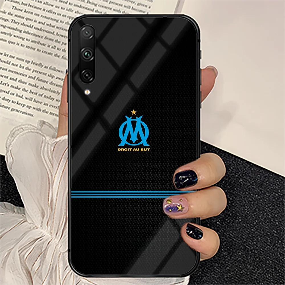 

Football Club Marseille Phone Tempered Glass Case Cover For huawei honor 7 8 9 10 20 A X S lite i pro Cover Funda Painting