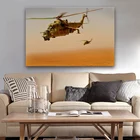 Военный мил, строительный вертолет, самолет, украшение для гостиной, Декор для дома, тканевый постер с деревянной рамкой