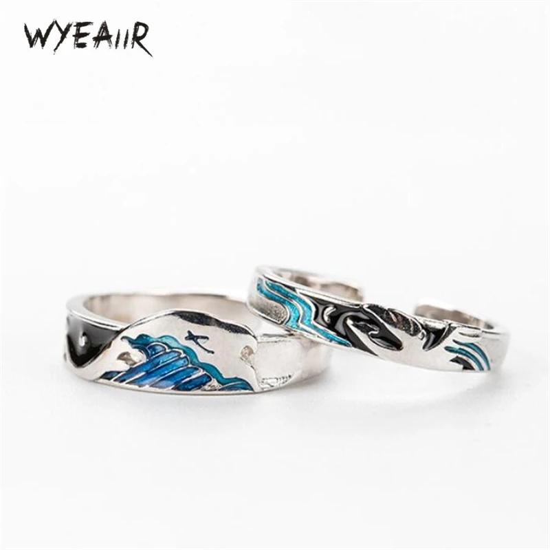 Парные кольца WYEAIIR летающая птица рыба милая романтическая любовь женское