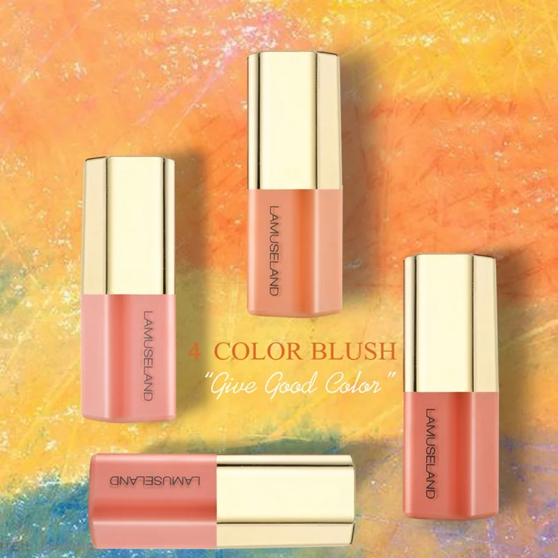 4 цвета жидкая Румяна Pretty Comy Косметическая Мини жидкие румяна для лица контур