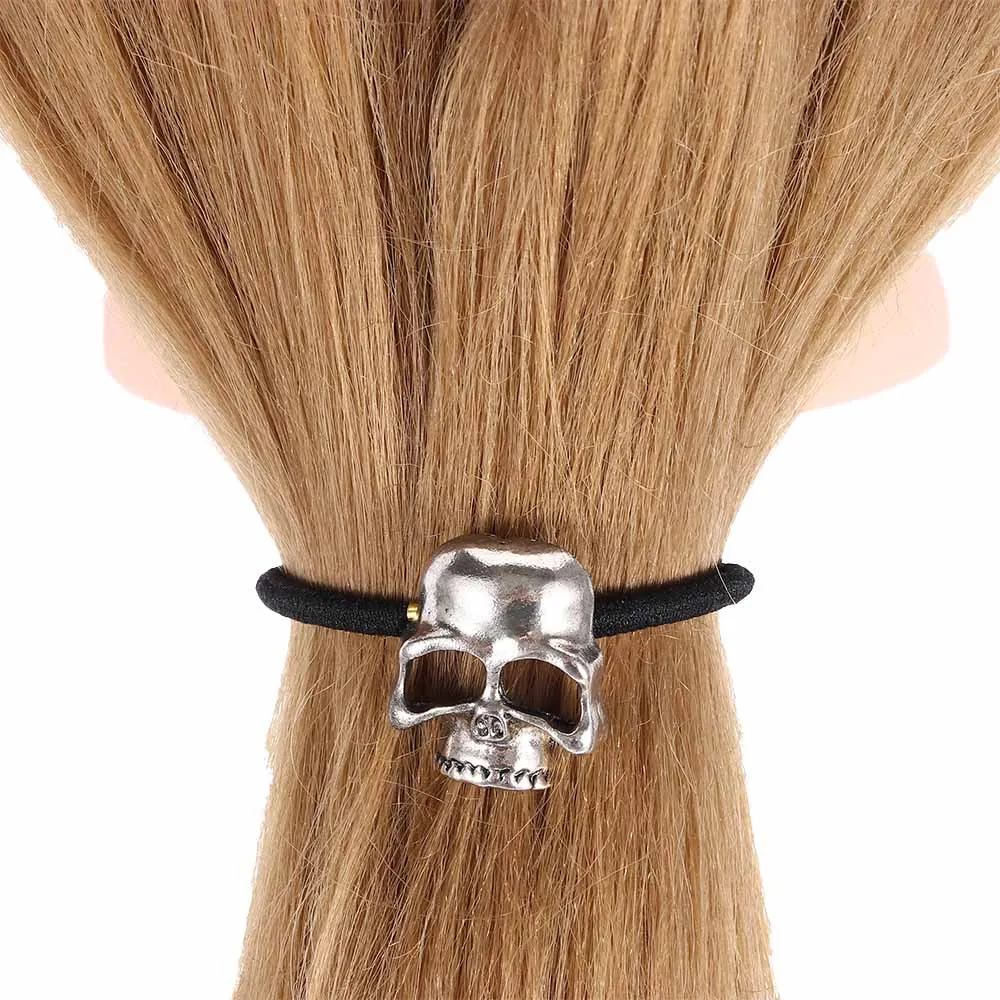 2020 модная женская винтажная панк металлическая футболка с изображением черепа и