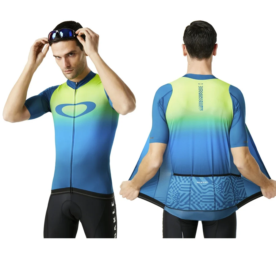 

Костюм мужской летний из джерси и футболки, для езды на велосипеде и занятий на открытом воздухе, костюм для езды на велосипеде, комплект оде...