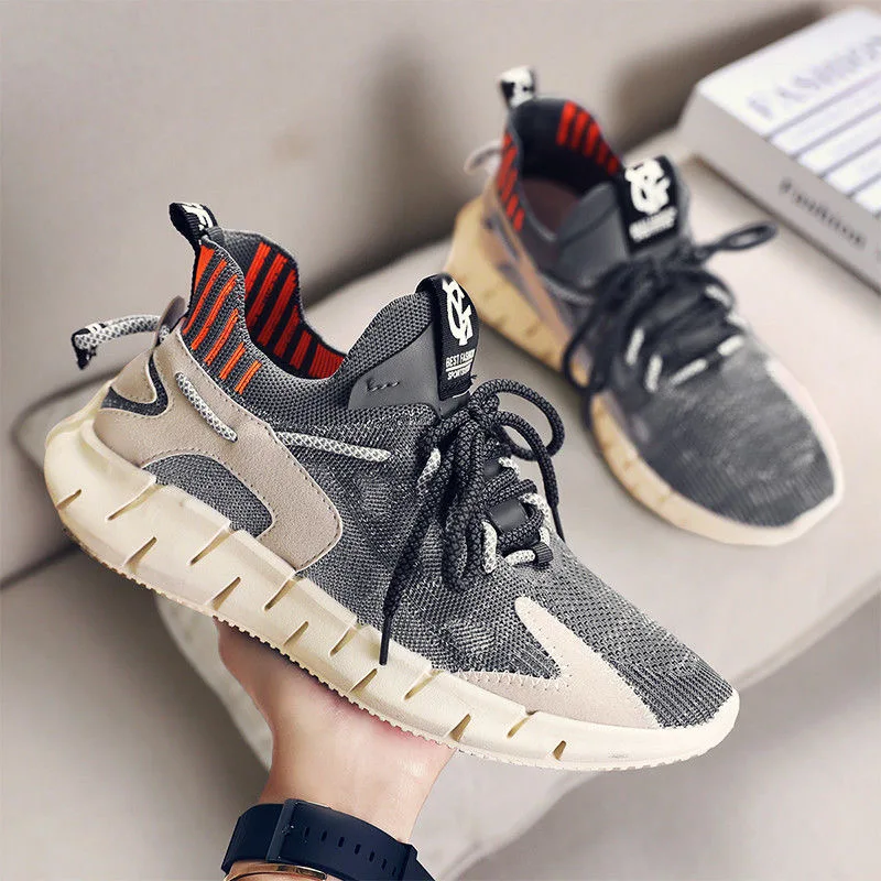 Кроссовки мужские дышащие удобная спортивная обувь для бега сетчатые легкие