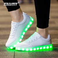 kriativ luminous sneakers usb charger glowing sneakers lighted shoes casual led shoes for children kids footwear led slippers