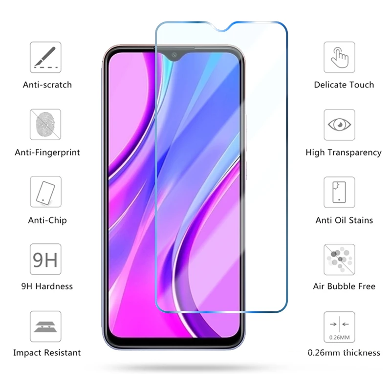 Screen Protector Glass for Redmi Note 10S 9T 9S 9 10 Pro Max 5G 4G Protective 5A Prime 5 6 7 8 8T | Мобильные телефоны и