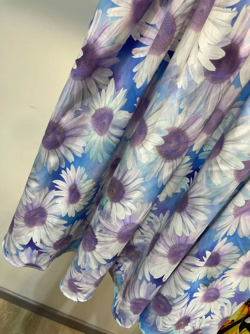 

2021 summer runway new sexy spaghetti strap floral Print mini holiday dress women Brand Design girls sweet dresses Y616