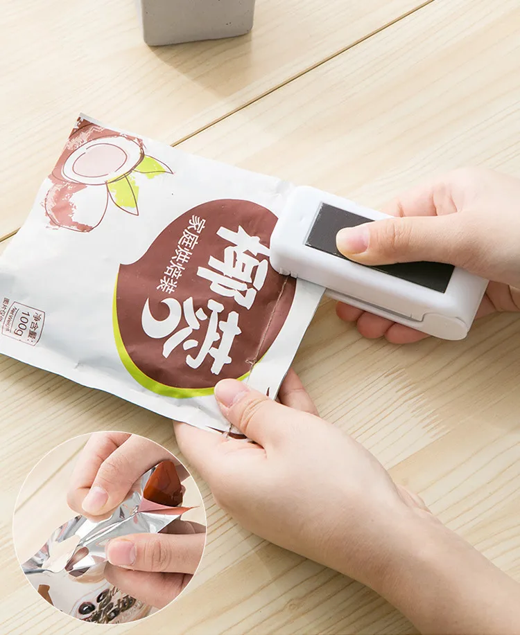 

Mini Sealer For Kitchen Convenience Food Snacks Fruits And Vegetables Plastic Bag Sealer Bag Sealing Machine Snack Clips Storage