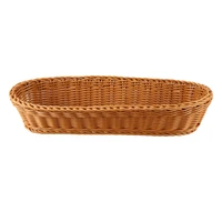 braided storage basket bread basket wicker rattan bread basket fruit service food baskets vegetables bread cookies candy