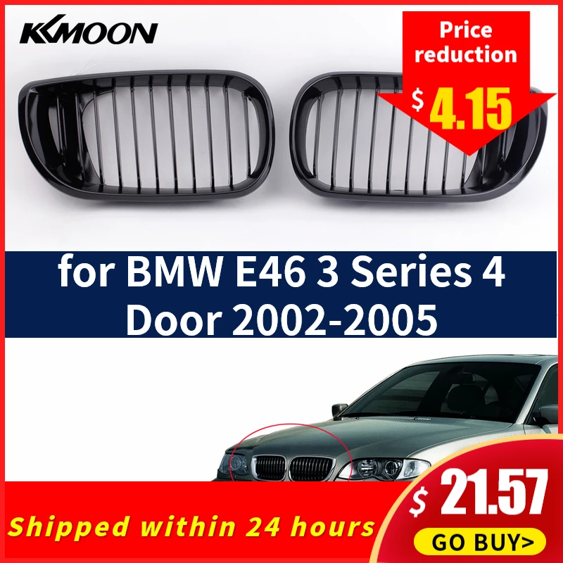 2 шт. автомобильный глянцевый черный Автомобильный передний решетчатый гриль для