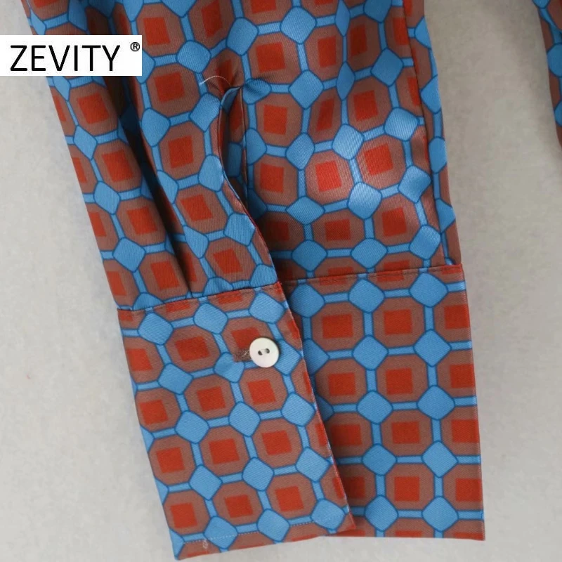 Женское платье-рубашка Zevity Осеннее винтажное плиссированное платье с