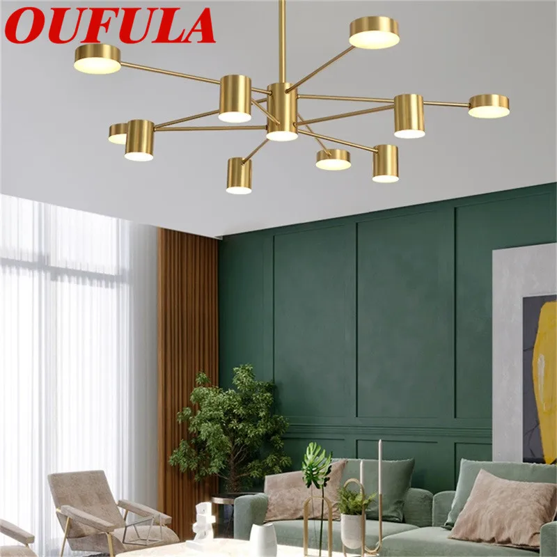 

Hongcui Modern Brass Chandeliers Creative Decoration Suitable For Home Living Room Dining Room Bedroom