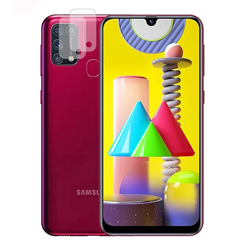 Закаленное стекло для Samsung Galaxy M31 2 шт. защитное с полным клеем задней камеры M315F