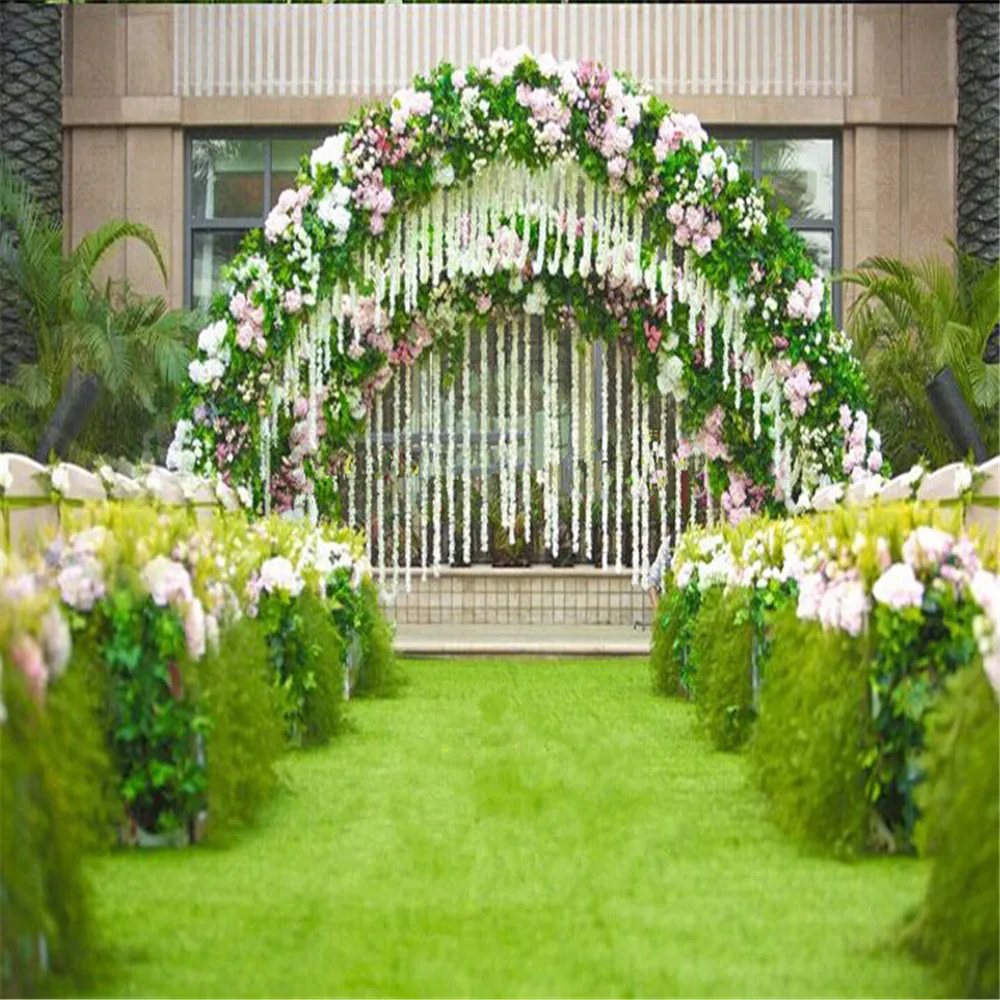 

Free Shipping Artificial Silk Flower Wisteria Vine Rattan DIY Garland For Wedding Centerpieces Decorations Home Ornament 5 Color