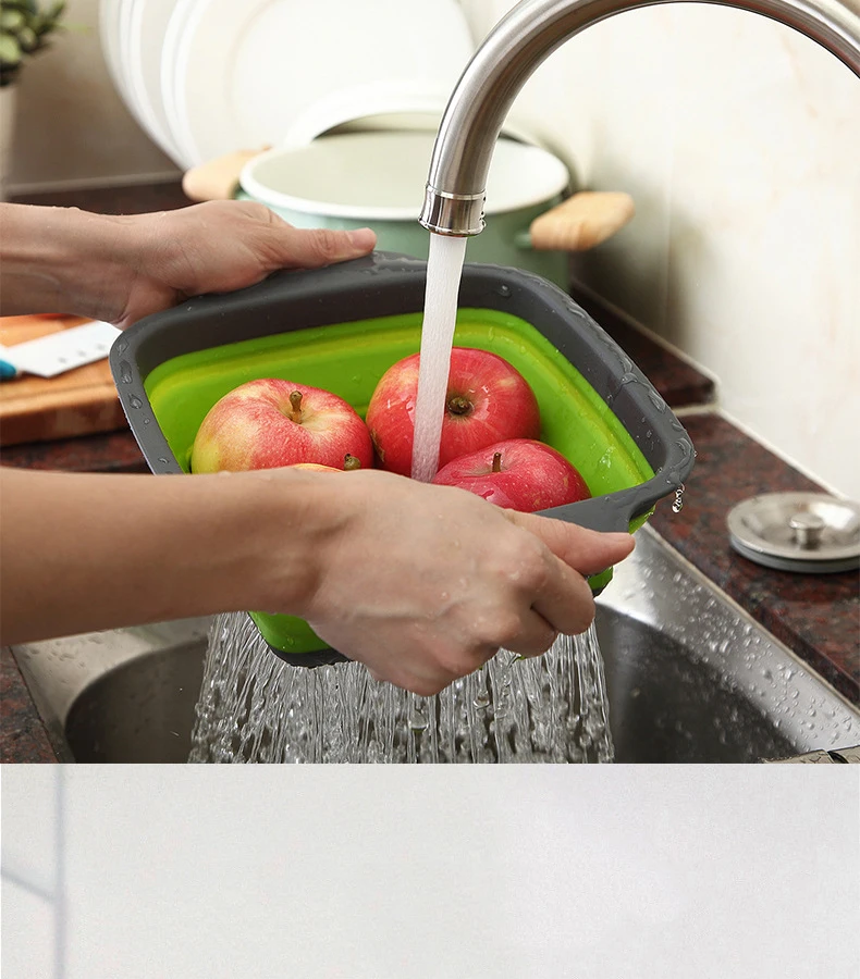 Складная бутылка воды/сливная корзина квадратный телескопическая складная