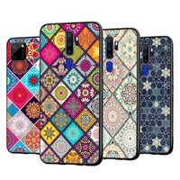 vintage retro lattice flower for oppo a5 a9 a7 a11x a1k a12 a12e a31 a32 a53 a53s a72 a73 a74 a93 a94 silicone phone case