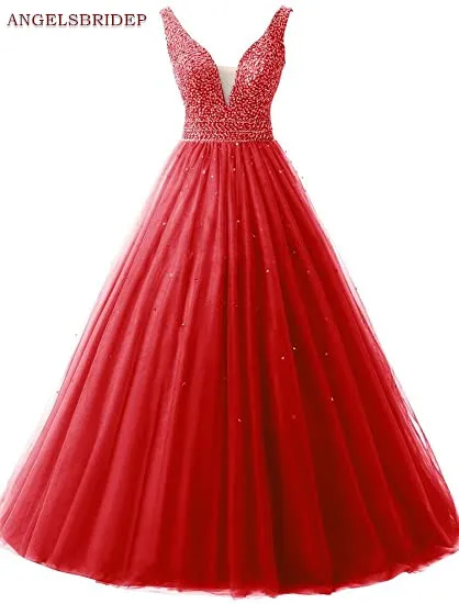 ANGELSBRIDEP бальное платье с сердечком платья для Quinceanera 15 лет официальные женские на