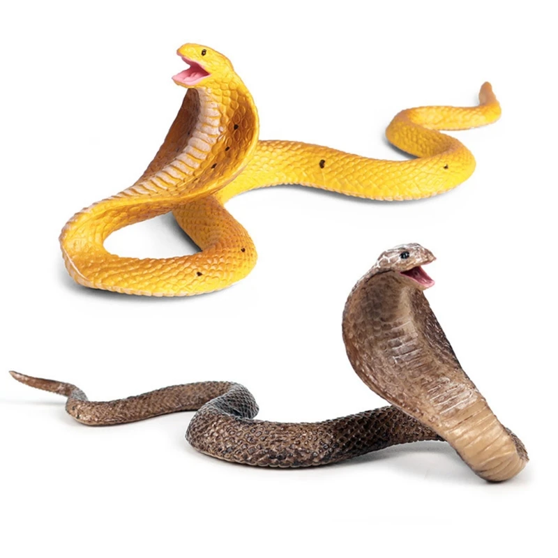 

Scientific Realistic Snake Toy for Kids&Adults Trick Toy Solid Simulated Cobra Relieve Stress for Garden Scare Birds
