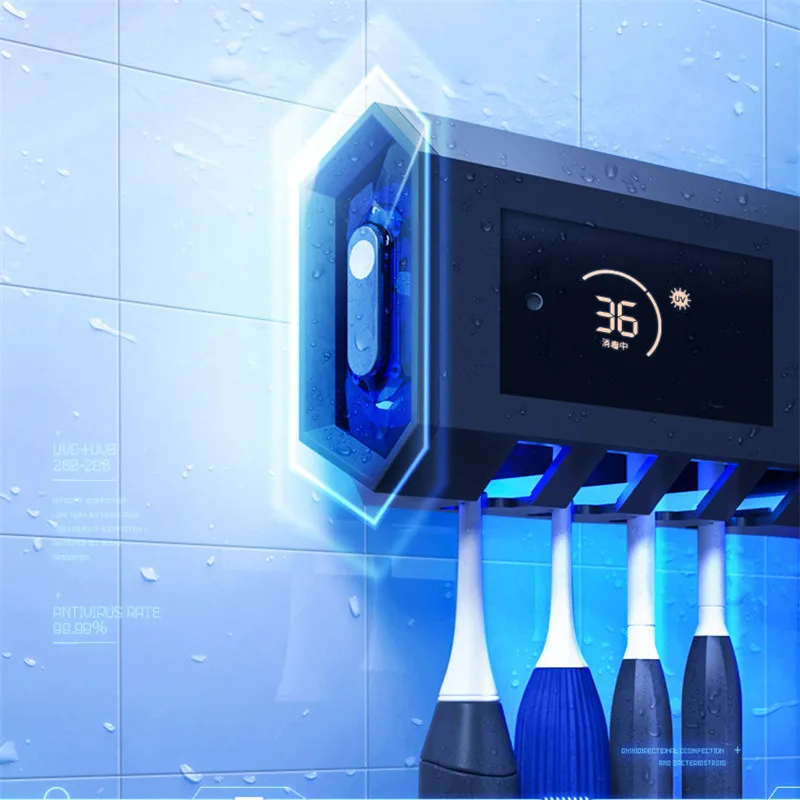 УФ стерилизатор держатель зубных щеток на солнечной энергии автоматический