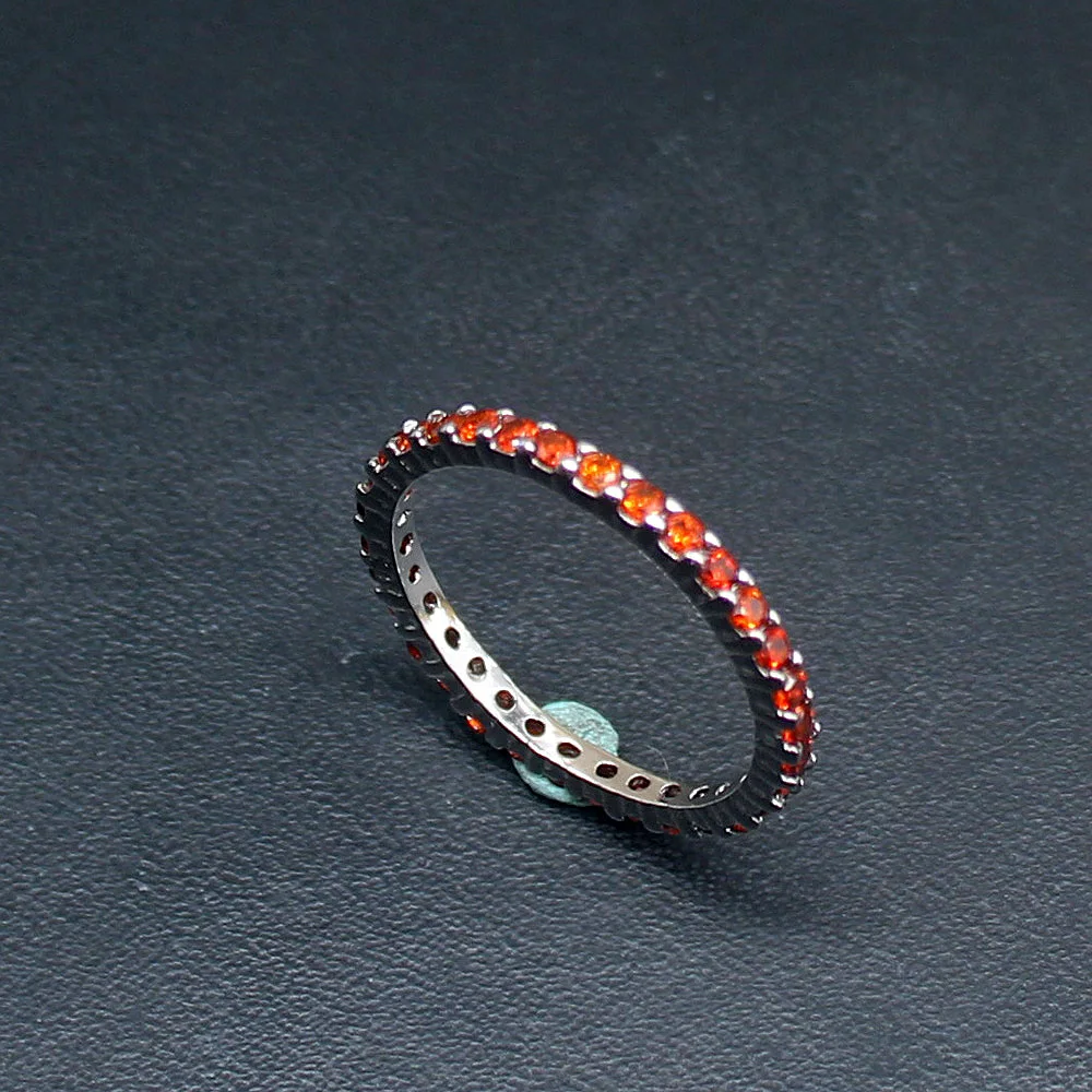 

Женское кольцо из серебра 925 пробы с красным гранатом, Размеры 7 #20214411