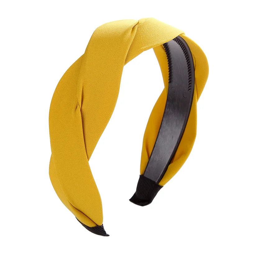 satin D LEVAO Serpentine Winding Cross Headband Vintage Hairbands Bezel Turban Women Girls Hair Accessories Hair Hoop Headwear Fashion - Цвет: satin D