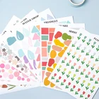 Красочные геометрические декоративные наклейки в форме сердца s планировщик DIY дневник альбом клейкие наклейки Канцтовары