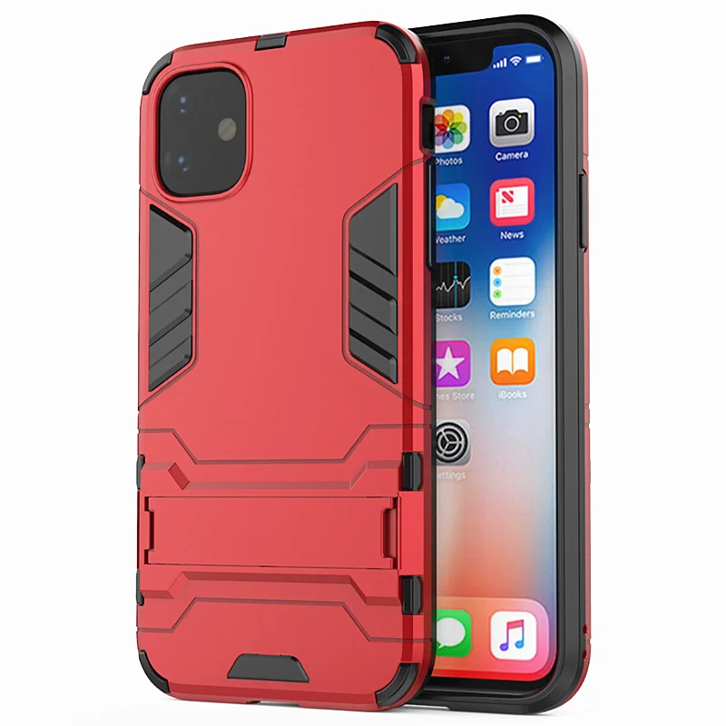 Гибридный противоударный защитный чехол-подставка для телефона для iPhone 11 Pro MAX X XS Max XR 7 8 6 6S Plus 5 5S 5C кронштейн держатель чехол