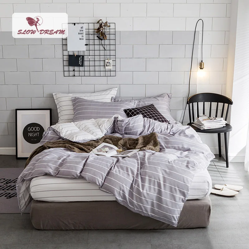 Комплект постельного белья из 4 предметов с геометрическим рисунком | Дом и сад