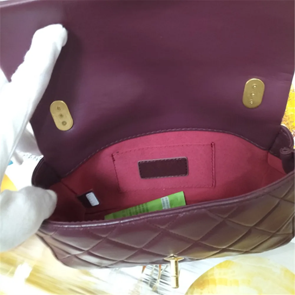 

2021 new ladies luxury leather designer button bag messenger bag shoulder bag