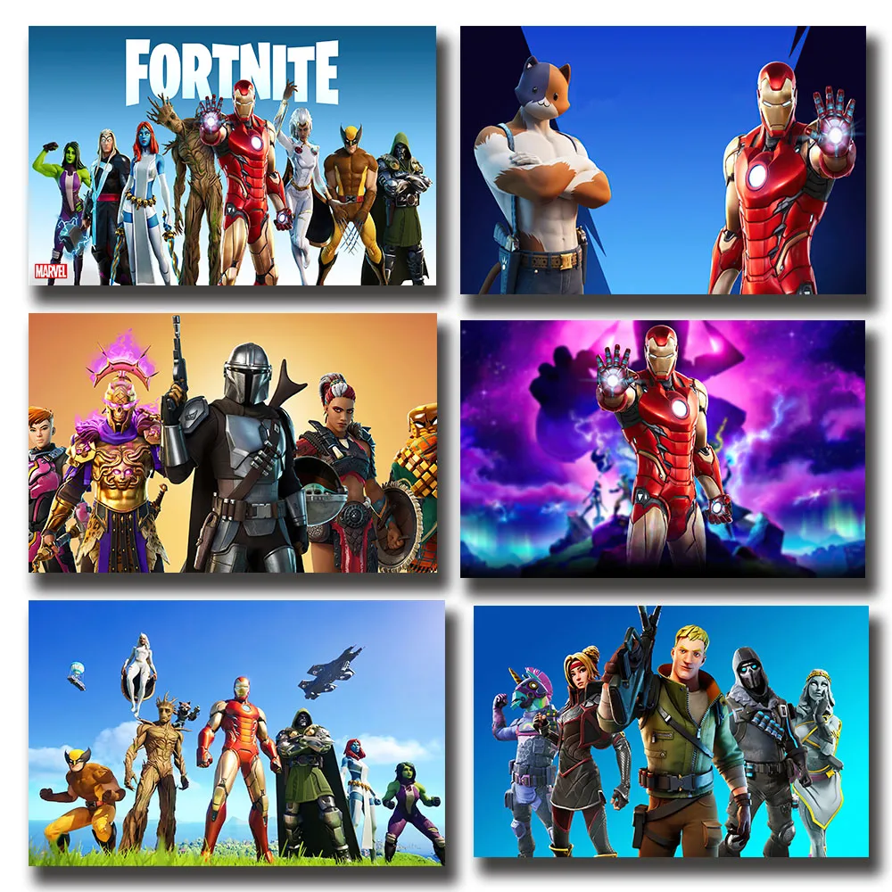 Постер Disney и Fortnite Картина на холсте постеры принты из Фильмов Marvel Мстители