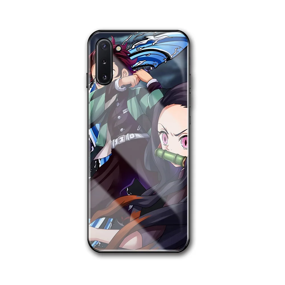 Demon Slayer чехол для Samsung S20 Ultra A20 A50 A70 A7 A8 Plus 2018 японское аниме Kimetsu no Yaiba DIY стеклянный |