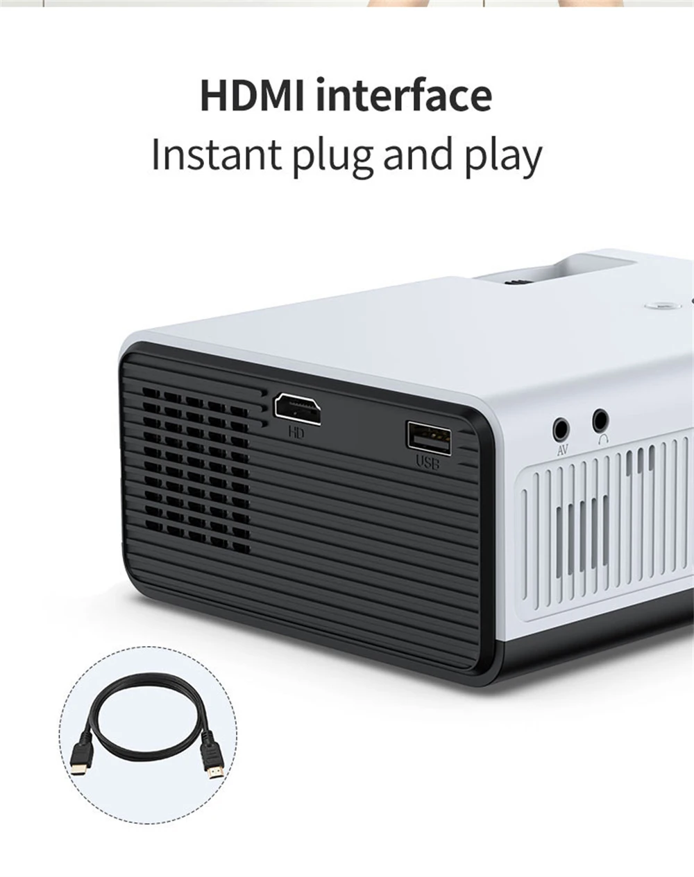 VCHIP T1 4K Projector Protable projector mini Proyector For Home Theater 1080P WiFi Portable Media Player Christmas gift | Электроника