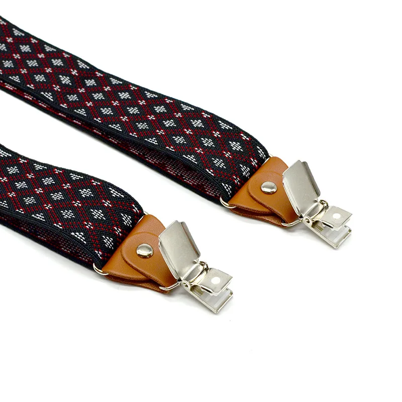 Ремень с подтяжками тянущиеся штаны клипсой эластичные Широкие 3 зажима брюки